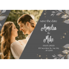 Minimalist Wedding Invitation Template Save The Date, Botanical Floral Wedding Invitation Template Download, Editable Invitation, Canva